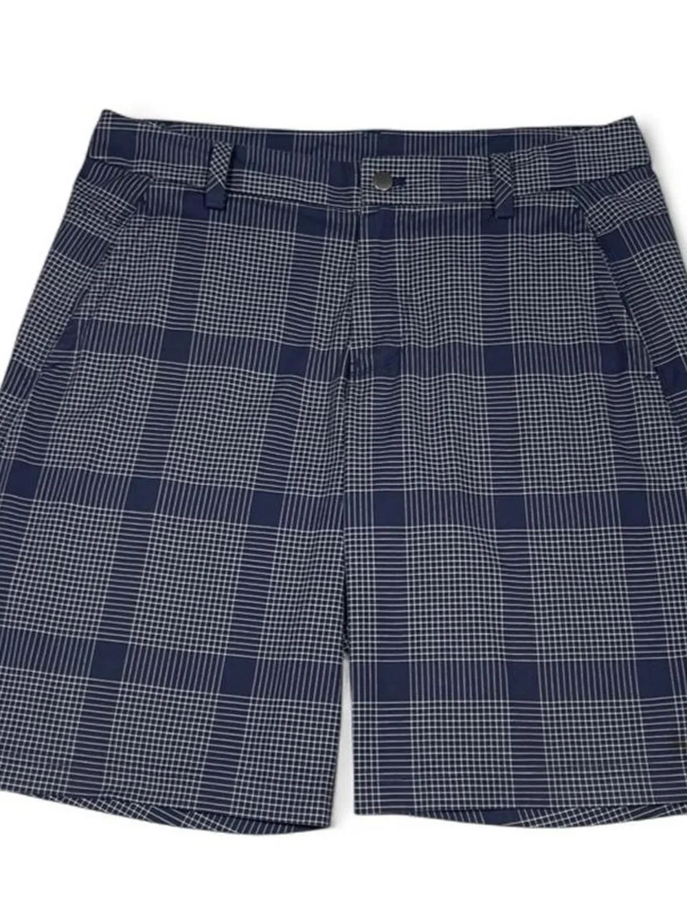 MINT Lululemon Kahuna 2.0 Commission Golf Shorts Navy Plaid Men’s Size W36 L10